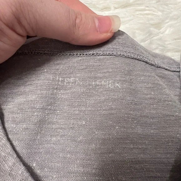Eileen Fisher Grey Asymmetrical Cotton Tank - Size Medium - Picture 3 of 6